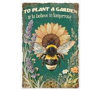 Poster Plaque Metal Planter Un Jardin, C'Est Croire En Demain S | Poster Plaque Metal Robuste Résistant À L'Usure Affiche Metal Art Pour Bureau Salon Chambre Affiche Métal