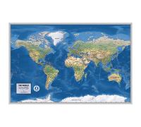 Poster plastifié de la carte des Rangers du monde | Carte de style physique | Comprend les étiquettes de localisation les plus lisibles | 91,4 x 61 cm | Expédié roulé dans un tube, non plié | Idéal