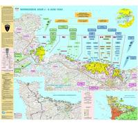 Poster plastifie normandie jour j 121 cm x 100 cm - - Collectif - Ign Institut Geographique National - Atlas / carte