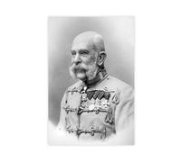 Poster portrait de l'empereur François-Joseph - Impression sur toile pour chambre à coucher, bureau, chambre - Décoration murale esthétique - Cadeau sans cadre - 50 x 75 cm