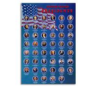 Poster portrait des présidents américains - Décoration murale - Sans cadre - 30,5 x 45,7 cm