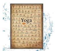 Poster Poses de Yoga - Illustration Exercise Complète du Corps + Yoga Yogaïdes, Position d'équilibre Entraînement Illustration Décoration Murale | Maison Studio Salle Entraînement Santé Beauté