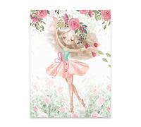 Poster pour chambre d'enfant fille Ballerine 50x70 cm Format vertical - SANS CADRE XXL Poster mural impression d'art photo poster image murale image sur poster poster pour enfant