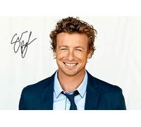 Poster pré-signé de Simon Baker - 30 x 20cm - The mentalist
