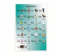 poster Preschool Kindergarten Alphabet Poster, ABC Educational Wall Art for Kids, Homeschool Classroom Learning Chart(Framed,16x24inch(40x60cm))