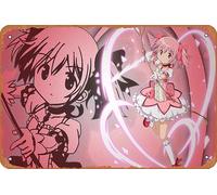 Poster Puella Magi Madoka Magica, Madoka Kaname Décoration murale rétro en métal 20,3 x 30,5 cm