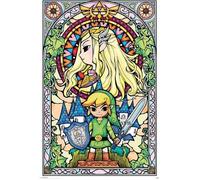 Poster - PYRAMID - The Legend of Zelda - Vitrail - Multicolore - Rectangulaire