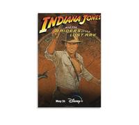 Poster Raiders of The Lost Ark - Affiche du film d'aventure emblématique représentant Indiana Jones en action (33) - Impression sur toile moderne pour chambre à coucher (60 x 90 cm)