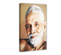 Poster Ramana Maharshi sur toile - Décoration de chambre à coucher, paysage sportif, bureau, chambre, cadeau - 20 x 30 cm