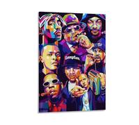 Poster Rap Singer Hip Hop All Star (6) Œuvres d'art Impression sur toile Décoration d'intérieur 40 x 60 cm