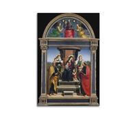 Poster Raphael (Madonna And Child Enthroned with Saints, CA 1504) - Impression sur toile - Décoration murale - Décoration moderne - 50 x 75 cm