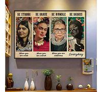 Poster RBG « Be Strong When You are Weak » - Affiche féministe - Pour café, bar, maison, cour - 20,3 x 30,5 cm