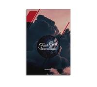 Poster religieux moderne pour décoration murale d'intérieur - Fear God And Obey His Commands from Ecclesiastes 1213) Full of Holy And Admonitory Vibe Painting 20 x 30 cm (20 x 30 cm) - Sans cadre