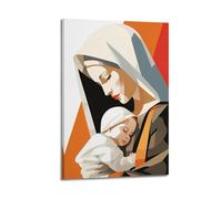 Poster religieux vintage créatif et religieux, affiche chrétienne de la Vierge Marie et de l'enfant, peinture décorative sur toile pour chambre à coucher, images artistiques imprimées de famille