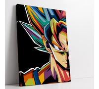 Poster Reproduction Dragon Ball 30 x 42 cm Goku - Impression sur toile artistique sans cadres, peintures modernes salon, mobilier maison bureau, écologique fabriqué en Italie
