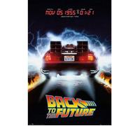 Poster Retour Vers Le Futur Delorean Unisexe - Multicolore