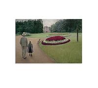 Poster rétro artistique sur toile Gustave Caillebotte Propriété à Yerres 20 x 30 cm