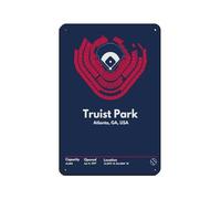 Poster rétro Atlanta Braves en métal - Décoration murale - 20 x 30 cm