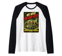 Poster rétro de Science-Fiction OVNI Three Wise Aliens Manche Raglan