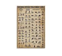 Poster rétro DYJ Yoga Ashtanga Vinyasa Yoga Primary Series Canvas Art Poster et Art mural Print Modern Family Bedroom Decor Posters 50 x 75 cm