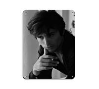 Poster rétro en métal avec acteurs masculins français Alain Delon - Décoration murale - 30 x 40 cm