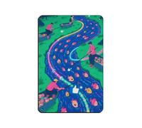 Poster rétro en métal avec code binaire qui coule dans la rivière (1) - Décoration murale - 20 x 30 cm