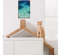 Poster rétro en métal avec code binaire qui coule dans la rivière (4) - Décoration murale - 20 x 30 cm