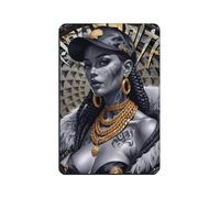 Poster rétro en métal avec déesse hip-hop - Décoration murale - 20 x 30 cm