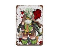 Poster rétro en métal avec dessin animé japonais Goblin Slayer High Elf Archer 2 - Décoration murale - 20 x 30 cm
