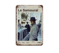 Poster rétro en métal avec inscription « Alain Delon » - Décoration murale - 20 x 30 cm