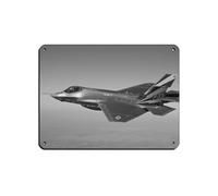 Poster rétro en métal avec inscription « American Fighter Aircraft » - Décoration murale - 30 x 40 cm