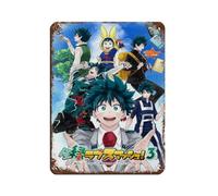 Poster rétro en métal avec inscription « Anime My Hero Academia Midoriya Izuku Deku 26 » - Décoration murale - 30 x 40 cm