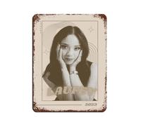 Poster rétro en métal avec inscription « Female Singer Laufey » - Décoration murale - 30 x 40 cm