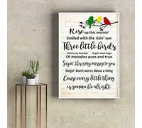 Poster rétro en métal avec paroles de Bob Three Little Birds 20,3 x 30,5 cm