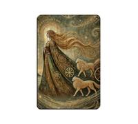 Poster rétro en métal de la déesse nordique Freya - Décoration murale - 20 x 30 cm