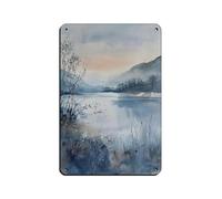 Poster rétro en métal Loch Lomond Scotland - Décoration murale - 20 x 30 cm