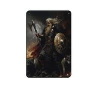 Poster rétro en métal « The Crow And The Wolf » - Décoration murale - 20 x 30 cm