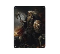 Poster rétro en métal « The Crow And The Wolf » - Décoration murale - 30 x 40 cm