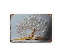 Poster rétro en métal « The Tree of Knowledge » - Décoration murale - 20 x 30 cm