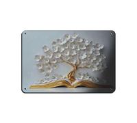 Poster rétro en métal « The Tree of Knowledge » - Décoration murale - 20 x 30 cm