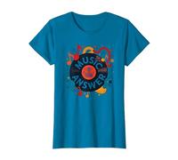 Poster rétro en Vinyle Music is The Answer T-Shirt, Femme, Saphir, S