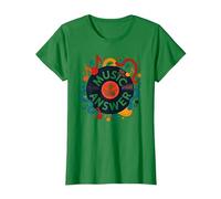 Poster rétro en Vinyle Music is The Answer T-Shirt, Femme, Vert Kelly, XS