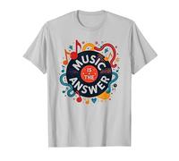 Poster rétro en Vinyle Music is The Answer T-Shirt, Homme, Argent, L
