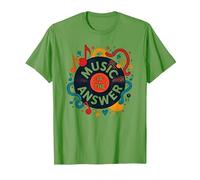 Poster rétro en Vinyle Music is The Answer T-Shirt, Homme, Herbe, XL