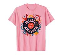Poster rétro en Vinyle Music is The Answer T-Shirt, Homme, Rose, 3XL