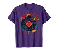 Poster rétro en Vinyle Music is The Answer T-Shirt, Homme, Violet, S