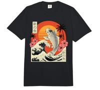 Poster rétro Koi Fish Tropical Great Wave Art Japonais Comfort Colors Adult Heavyweight T-Shirt
