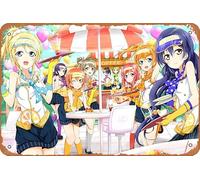 Poster rétro Maki Nishikino, Eri Ayase, Hanayo Koizumi, Honoka Kousaka, Kotori Minami, Nico Yazawa, Nozomi Tojo, Rin Hoshizora, Umi Sonoda, Love Live!