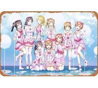 Poster rétro Maki Nishikino, Eri Ayase, Hanayo Koizumi, Honoka Kousaka, Kotori Minami, Nico Yazawa, Nozomi Tojo, Rin Hoshizora, Umi Sonoda, Love Live!