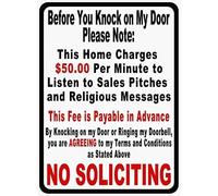 Poster rétro Newbefore You Knock On My Door Please Noteigns - Décoration murale en métal - 20,3 x 30,5 cm